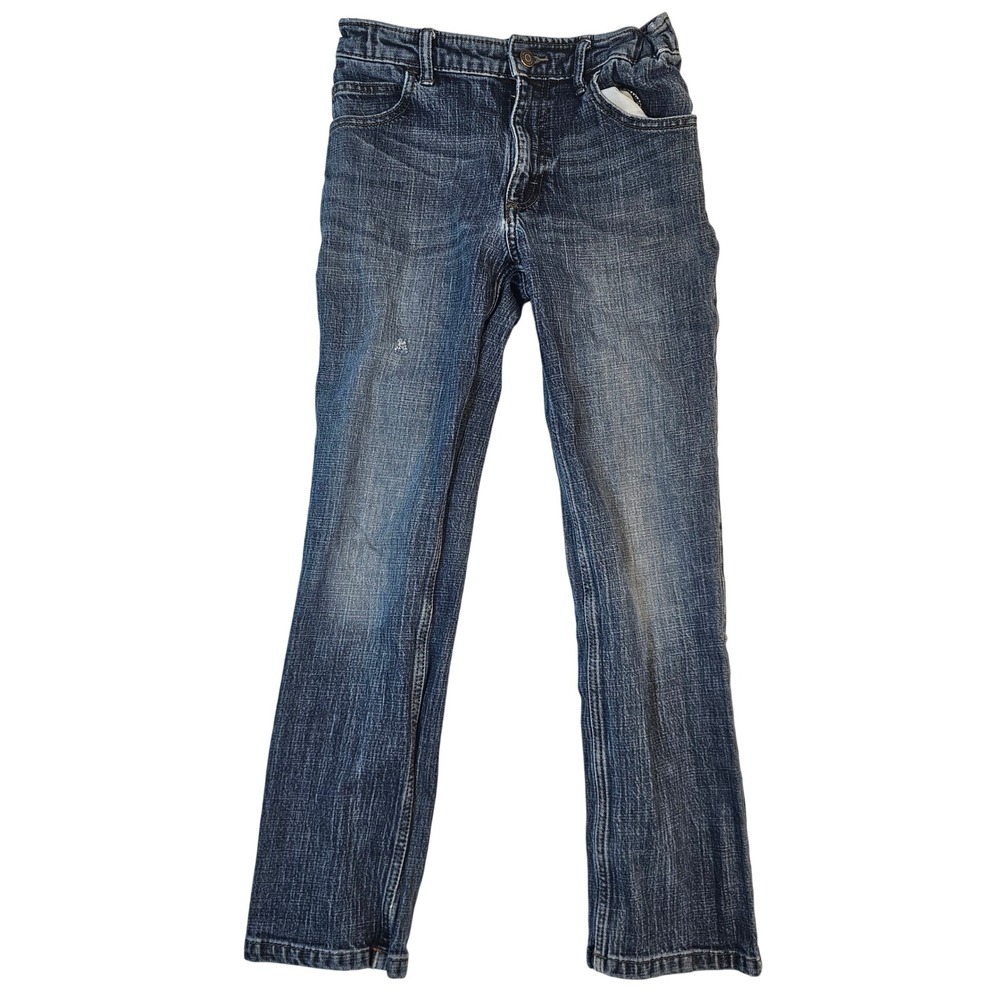 Wrangler Boys‎ Straight  Jeans Dark Wash Denim Adjustable Waist Size 14 Regular